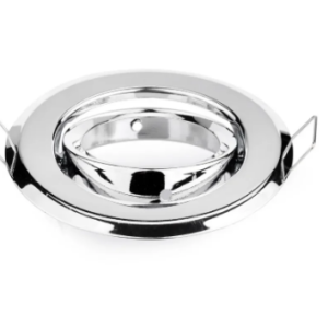 Round MR16 GU10 Satin Nickel Metal Frame Trim Kits Recessed Ceiling Lights Fitting Led Spotlight Bulb Holder Frame